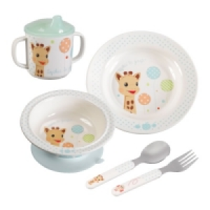 Coffret repas m&eacute;lamine Sophie la girafe bleu 19.99&nbsp;&euro;