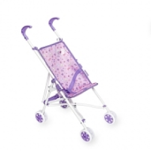 You < Me - Poussette canne pour poup&eacute;e motifs papillons - violet
