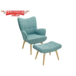 Fauteuil en tissu OCEANIA coloris vert deau