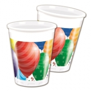 8 Gobelets Plastique 200 ml - Balloons Celebration