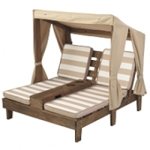 LDD Kidkraft - Chaise Longue Double - Beige/White