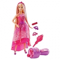 Toysrus  Poupée Barbie Princesse Tresses magiques DKB62