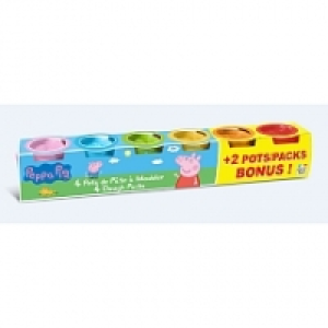 4 + 2 Pots de Pâte à modeler Peppa Pig