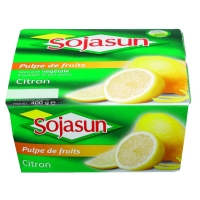 Spar Sojasun Pulpe de fruits - Yaourt soja goût citron 4x100g