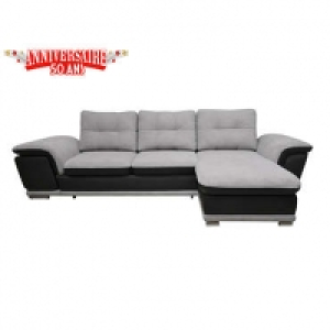 Canap&eacute; dangle convertible 4 places METEOR coloris gris clair/noir en  499.00&nbsp;&euro;