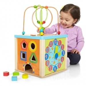 Universe of Imagination - Cube dactivités bois 5 en 1
