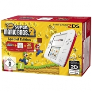 Console Nintendo 2DS - Console Blanc/Rouge + Jeu Super Mario Bros. 2