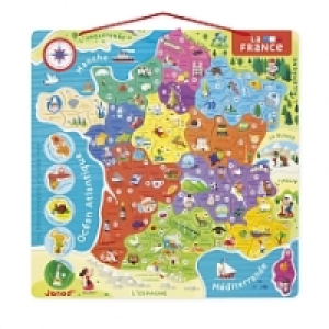 Puzzle France Magn&eacute;tique 93 Pi&egrave;ces - Bois - Nouvelles R&eacute;gions