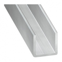Castorama Cqfd U aluminium brut 15 x 15 x 15 mm, 2 m