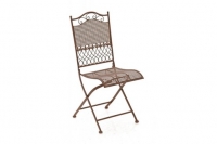 Darty Décoshop26 Chaise de jardin en fer forgé marron vieilli mdj10022