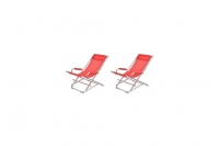 Darty Loft Attitude Lot de 2 chaises longues pliantes rouges