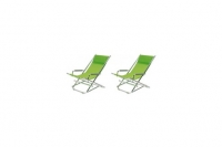 Darty Loft Attitude Lot de 2 chaises longues pliantes vertes