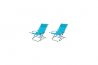 Darty Loft Attitude Lot de 2 chaises longues pliantes bleues