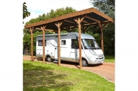 Darty Maisonetstyles Carport autoportant en bois traité autoclave pour camping car 4x8m
