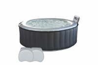 Darty Happy Garden Pack spa rond gonflable silver cloud - 6 places - anthracite/intérieur