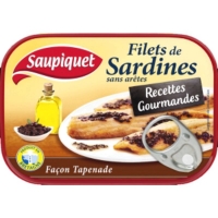 Spar Saupiquet Filets de sardines sans arêtes - Façon tapenade 100g