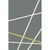 Castorama  Tapis Rayures gris/jaune 120 x 170 cm