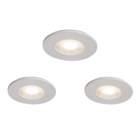 Castorama Colours 3 spots à encastrer Minos métal blanc Ø 8 cm LED 4,5 W