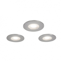 Castorama  3 spots à encastrer métal chrome Ø 8,5 cm LED 7 W