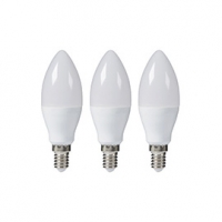 Castorama Diall 3 ampoules LED flamme E14 5,5W=60W blanc chaud