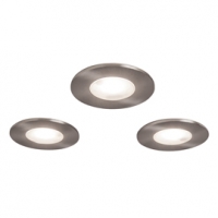 Castorama  3 spots à enc. IDUAL métal chrome brossé Ø 8,5 cm LED 7,5 W
