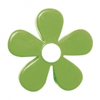 Castorama  6 boutons de meuble Fleur résine vert 4,1 x 2,4 cm