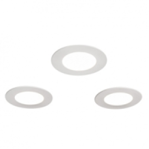Castorama Colours 3 spots à encastrer Maia métal blanc Ø 8 cm LED 4,5 W