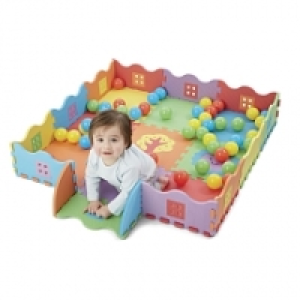 Bruin Baby - Tapis dactivité en mousse avec balles