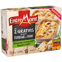 Spar Entremont Les 2 gratins - Recette fondue et noix - Emmental, comté AOP, Beaufort