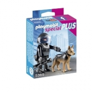 Playmobil - Policier des forces sp&eacute;ciales avec chien - 5369
