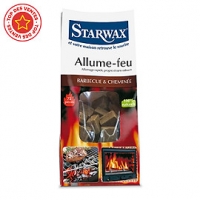 Castorama Starwax Lot de 72 carrés allume-feu barbecue & cheminée STARWAX
