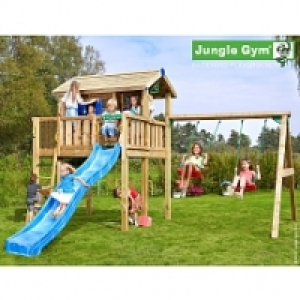 LDD Jungle Gym - Maisonnette Bois Jungle Playhouse XL 2-Swing Xtra
