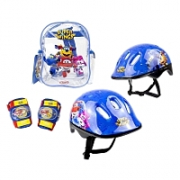 Toysrus  Super Wings sac à dos avec 1 casque + des protections