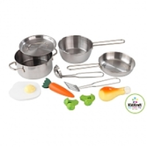 LDD Kidkraft - Batterie de cuisine en m&eacute;tal (63186)