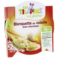 Spar Les Tilapins Assiette - Blanquette de volaille avec morceaux - Dès 15 mois 260g