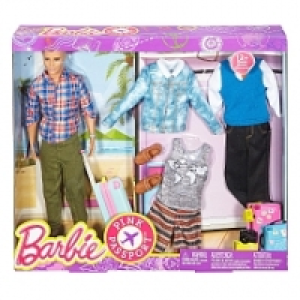 Poup&eacute;e Barbie Pink Passeport - Ken mode part en vacances