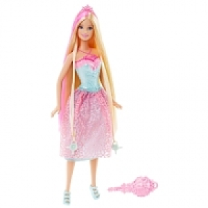 Poup&eacute;e Barbie - Princesse chevelure magique - blonde - DKB60