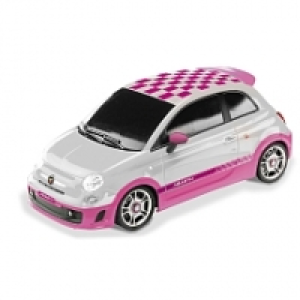 Voiture radiocommandée Fiat 500 Abarth rose échelle 1/14ème