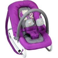 Auchan Bambisol BAMBISOL Transat bébé violet/ gris Les Ministars