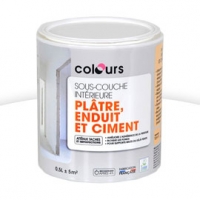 Castorama Colours Sous-couche plâtre, enduit et ciment blanc 0,5L
