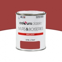 Castorama Colours Peinture Murs et boiseries Classic red Brillant 0,75L