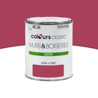 Castorama Colours Peinture Murs et boiseries Sorbet framboise Satin 0,75L