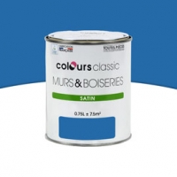 Castorama Colours Peinture Murs et boiseries Neptune Satin 0,75L