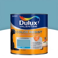 Castorama Dulux Valentine Peinture Col. Resist murs et boiseries bleu verre mat 1L