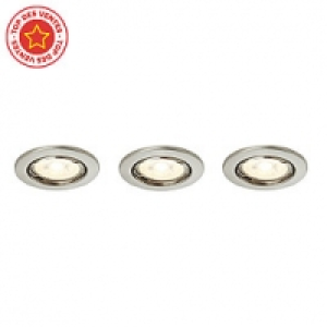 Castorama Diall 3 spots LED à encastrer chromé 5,3W