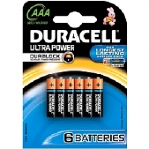 Duracell - Pack de 6 Piles Alcaline Ultra Power AAA (LR03) 9.99 €