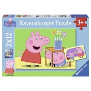 Ravensburger - Puzzle Peppa Pig - Amour fraternel - 2 x 12 Pièces