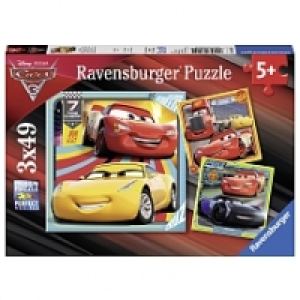 3 Puzzles 49 pièces Cars 3 - Ravensburger