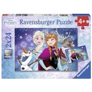 2 Puzzles 24 pièces la Reine des Neiges - Aurores Boréales - Ravensbur