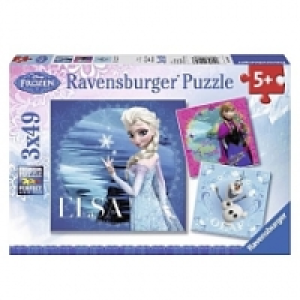 Puzzle 3X49 Pcs La Reine des neiges - Ana, Elsa et Olaf
